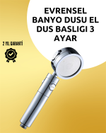 Masaj ve Yağmur Modlu Çok İşlevli Paslanmaz Çelik Duş Başlığı - Görsel 5