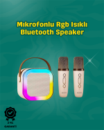 İki Mikrofonlu Renkli LED Işıklı Karaoke Cihazı - Görsel 5