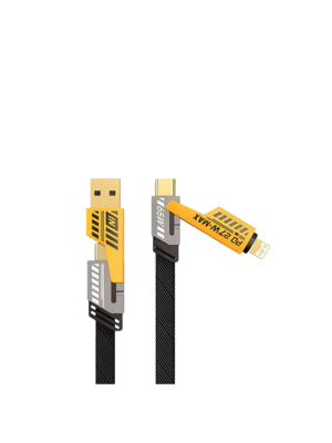 4'ü 1 Arada Metal Hızlı Veri Kablosu – 65W Güç, 27W iPhone Desteği, 480Mbps Aktarım