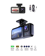 Sürüş ve Park Halinde Kesintisiz Güvenlik İçin 3 Kameralı Profesyonel Dashcam - Görsel 4