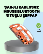 Şarjlı Ergonomik Fare – 1600 DPI, Sessiz Tıklama Özellikli - Görsel 5
