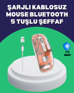 Sessiz ve Ergonomik Kablosuz Fare - 30 Gün Kullanım, 2 Modlu Bağlantı - Görsel 5