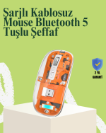 Kablosuz, Sessiz, Ergonomik ve Şarjlı Fare - Gelişmiş Çoklu Cihaz Desteği - Görsel 5