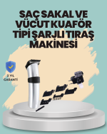 Profesyonel Erkek Tıraş Makinesi – Kablosuz, Paslanmaz Bıçaklı ve Tam Aksesuar - Görsel 5