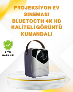 Ultra HD Çözünürlüklü Taşınabilir Projektör – 1920x1080 Piksel Görüntü Kalitesi - Görsel 5