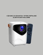 Ultra HD Çözünürlüklü Taşınabilir Projektör – 1920x1080 Piksel Görüntü Kalitesi - Görsel 2