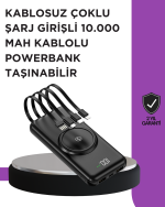 Çoklu Cihaz Uyumu ile Kablolu ve Kablosuz Şarj – Pratik Powerbank - Görsel 5