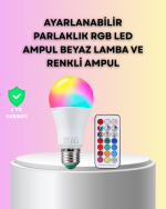 Kumanda Destekli Çok Renkli Akıllı LED Ampul - Görsel 5