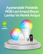 9 Watt Beyaz Işık ve Renk Ayarlı Akıllı LED Ampul - Görsel 5