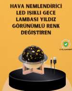 Projektör ışıklı, aromaterapi uyumlu mini masaüstü hava nemlendirici cihaz - Görsel 5