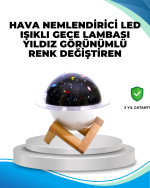 USB bağlantılı projektör ışıklı taşınabilir mini hava nemlendirici ve aroma difüzörü - Görsel 5