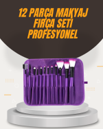 Fondöten, Allık ve Far Uygulamalarına Uygun 12 Parça Makyaj Fırça Takımı Ergonomik Saplı - Görsel 5