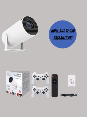 10.000 Oyun Destekli, Çift Kollu 4K Projeksiyon – HDMI, USB, AUX, Ethernet Yok