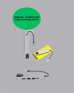 USB‑C Çoklu Bağlantı Merkezi – 5 Gbps, 100‑240 V, Sağlam Eloksal Tasarım - Görsel 2