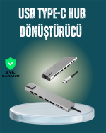 USB‑C Çoklu Bağlantı Merkezi – 5 Gbps, 100‑240 V, Sağlam Eloksal Tasarım - Görsel 5