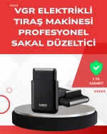 ABS Gövdeli Süper İnce Elektrikli Sakal Kesici – 45 dk Kablosuz Kullanım, Yanak Makası Dahil - Görsel 5