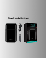 USB Şarjlı Traş Makinesi – Piston + Ağ Başlık, 600 mAh Batarya