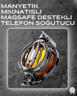 LED Işıklı Telefon Soğutucu | Ultra Sessiz Fan | Mıknatıslı ve Aparatlı Bağlantı - Görsel 5