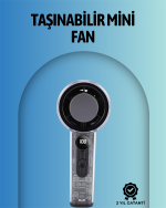 Şeffaf Kasa El Fanı | 5V 2A | 100 Kademeli Hava Akışı | Type-C Girişli - Görsel 5