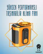 Yüksek Hızlı Mini Klima Fan – 11 m/s Rüzgar Gücü, 100 Hız Ayarı - Görsel 5
