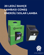 Solar Enerjili 20 LED Duvar Lambası | Hareket Sensörlü, Su Geçirmez, Kablo Gerektirmez - Görsel 5