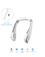 Giyilebilir Sessiz Fan | 224g Hafif, Bladeless Güvenli Tasarım, 5 Vitesli Soğutma, USB Şarjlı Fan - Görsel 2