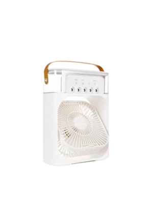 Mini Klima Fan | USB'li, 7 Renk Gece Işığı, 3'ü 1 Arada Fonksiyon