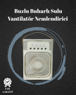 USB Bağlantılı 3'ü 1 Arada Nemlendirici Mini Klima Fan | 7 Renk Işıklı - Görsel 5