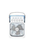 USB Bağlantılı 3'ü 1 Arada Nemlendirici Mini Klima Fan | 7 Renk Işıklı - Görsel 4