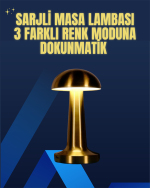 Modern Tasarım Şarjlı Masa Lambası – 1800 mAh Batarya - Görsel 5