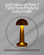 USB Şarjlı Dokunmatik LED Masa Lambası – 3 Renk Modu & Dimmer - Görsel 5