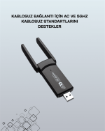 USB WiFi Adaptör – 1200 Mbps Hız - Görsel 5