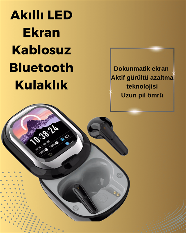 1212302_sik-akilli-ve-guclu-led-ekranli-kablos-e67c19.png Şık, Akıllı ve Güçlü: LED Ekranlı Kablosuz Kulaklık Seti - Görsel 1
