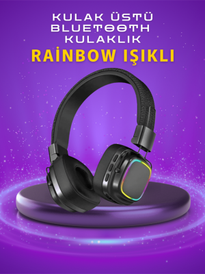Renkli Işık Efektli Bluetooth 5.3 Müzik Kulaklığı