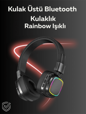 RGB Işıklı Katlanabilir Bluetooth 5.3 Kulak Üstü Kulaklık