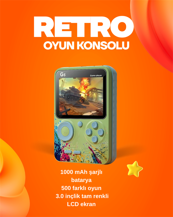 1212326_500-oyun-hafizali-g5-game-box-renkli-l-84526b.png 500 Oyun Hafızalı G5 Game Box – Renkli LCD Ekranlı - Görsel 1