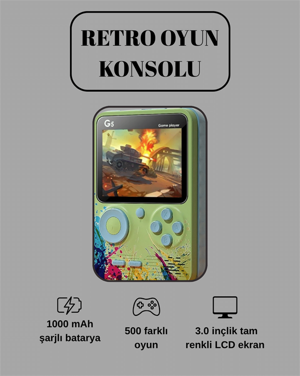 1212330_g5-game-box-retro-mini-oyun-konsolu-50-4-605a.png G5 Game Box Retro Mini Oyun Konsolu – 500 Dahili Oyun - Görsel 1