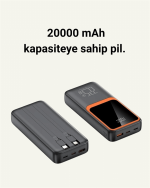 20000 mAh Taşınabilir Powerbank | Çok Kablolu, Hızlı Şarj Destekli (22.5W) - Görsel 5