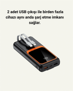 20000 mAh Taşınabilir Powerbank | Çok Kablolu, Hızlı Şarj Destekli (22.5W) - Görsel 3