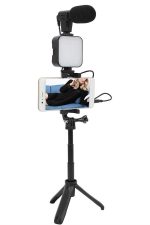 Video Making Kit Telefon Tutucu Vlog Video Mini Led Işıklı - Görsel 4