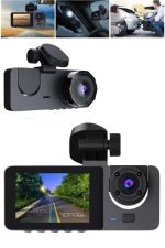 Araç İçi Dikiz Kamerası Sürüş Kaydedici 3 Lensli DVR Kamera - Görsel 5