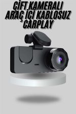 Araç İçi Dikiz Kamerası Sürüş Kaydedici 3 Lensli DVR Kamera