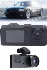 Araç İçi Dikiz Kamerası Sürüş Kaydedici 3 Lensli DVR Kamera - Görsel 4