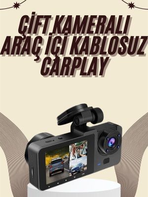 Gece Görüşlü DVR 3 Lensli Araç İçi Sürüş Kamerası Video Kaydedici