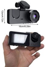 3 Kameralı 2 İnç 1080P Araç İçi Kamera Sürüş Kamerası CarPlay - Görsel 4