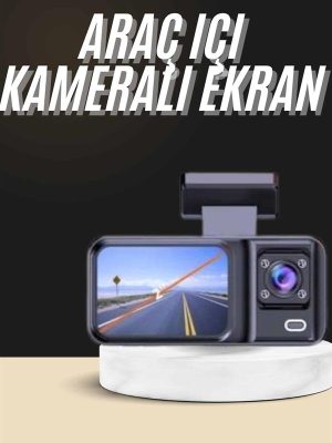 1080p Sürüş Kaydedici 2 İnç Araç Araba Ön İç Arka DVR IPS Ekran