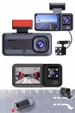 1080p Sürüş Kaydedici 2 İnç Araç Araba Ön İç Arka DVR IPS Ekran - Görsel 4