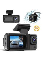 1080P 3 Lensli WİFİ Araç İçi Kameralı Ekran DVR Kaydedici Gece Görüşlü - Görsel 5