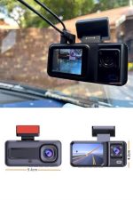 1080P 3 Lensli WİFİ Araç İçi Kameralı Ekran DVR Kaydedici Gece Görüşlü - Görsel 2
