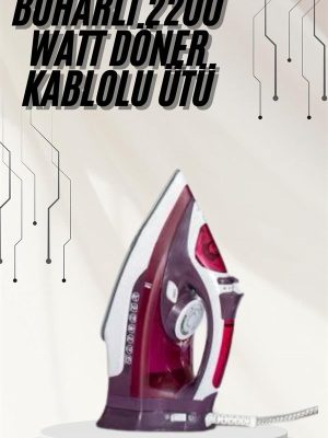 Modern Tasarım 2200W Dayanıklı Buharlı Seramik Kaplama Ütü